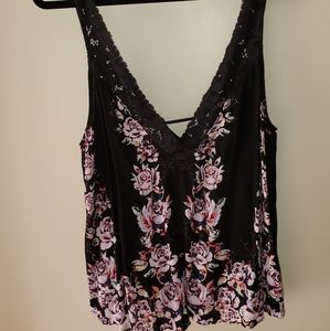 FreePeople Intimately Floral V-Neck Lace Flowy Top